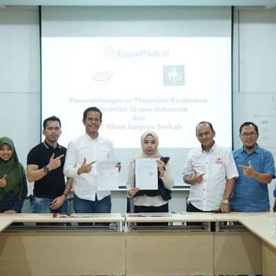 PT Andalan Ekspor Indonesia (AEXI) telah resmi menggandeng PT Vihan Sanjaya Berkah sebagai bagian dari ekosistem ExportHub.id.