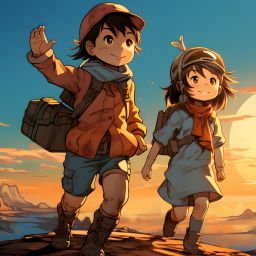 Ilustrasi contoh animasi ghibli.
