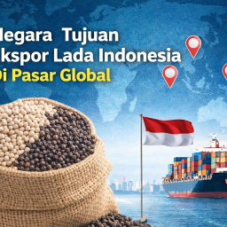 ekspor lada indonesia ke pasar global dengan negara tujuan utama